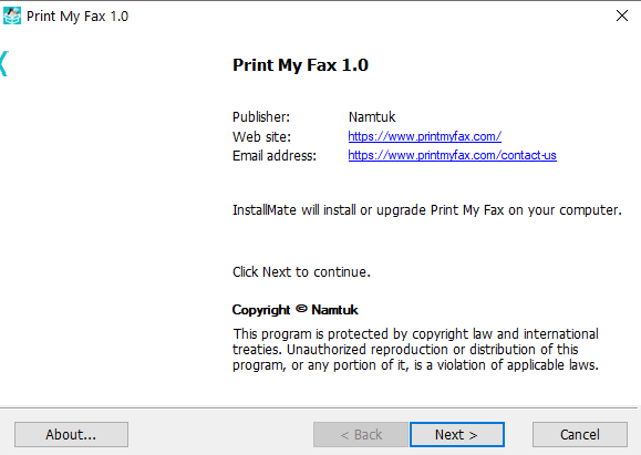 Installer screen