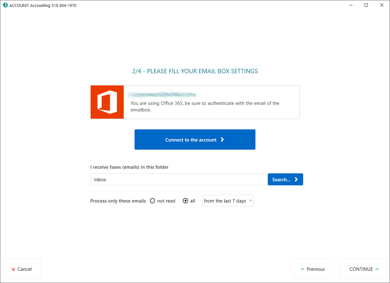 Add any email account like Office3655, Gmail, Yahoo